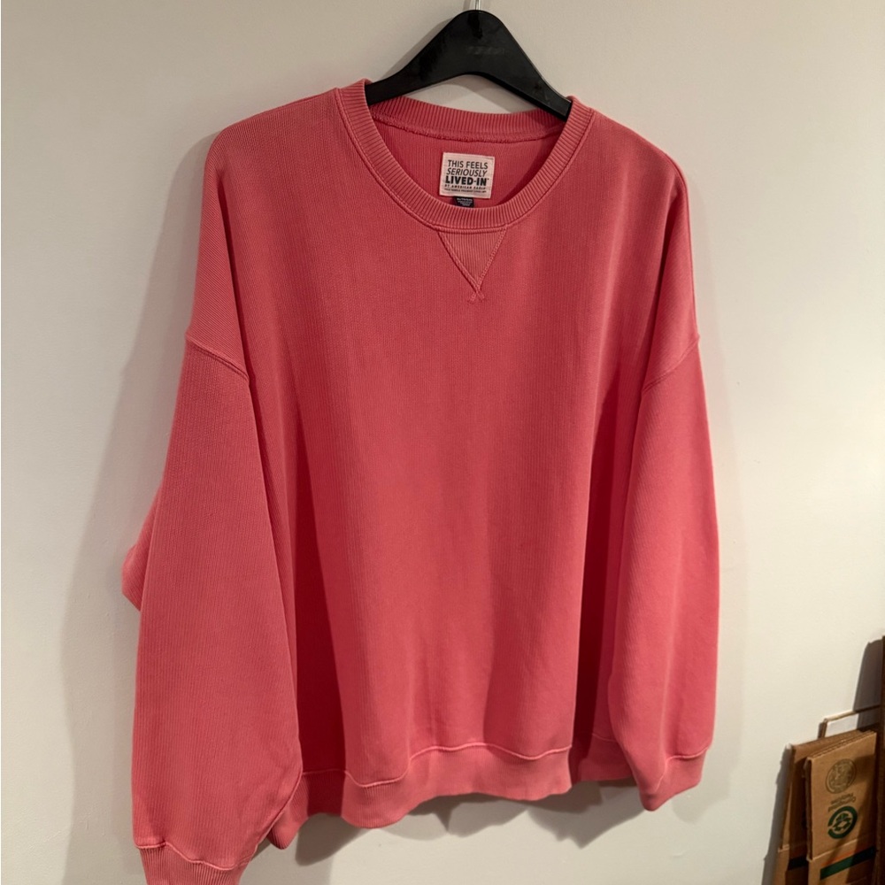 American Eagle Outfitters Pink Crewneck Sweater